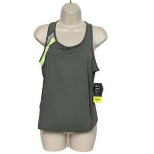 Xersion Quick-Dri Racerback Tank Top Small Gray